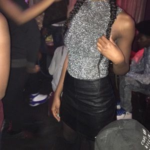 Black & Silver Sparkly Bodysuit.